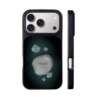 Aston Martin logo bubbles dark iPhone 17 Pro Max Black Case
