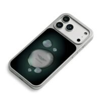 Aston Martin logo bubbles dark iPhone 17 Pro Max Electroplated Silver Case2