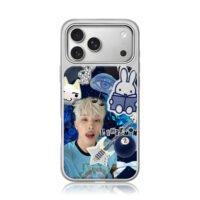 ATEEZ Mingi miffy cat collage iPhone 17 Pro Max Electroplated Silver Case1