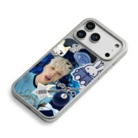 ATEEZ Mingi miffy cat collage iPhone 17 Pro Max Electroplated Silver Case2