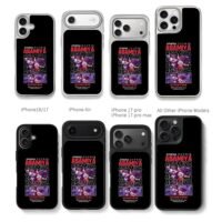 Athena Asamiya KOF art Chris Brown Phone Case Black Electroplated Silver For Iphone 11 To 17