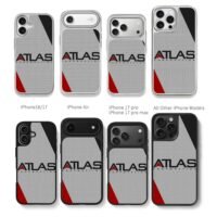 Atlas Corp logo geo honeycomb Chris Brown Phone Case Black Electroplated Silver For Iphone 11 To 17