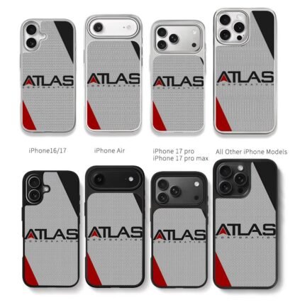 Atlas Corp logo geo honeycomb Chris Brown Phone Case Black Electroplated Silver For Iphone 11 To 17