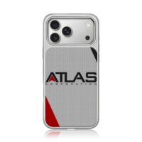 Atlas Corp logo geo honeycomb iPhone 17 Pro Max Electroplated Silver Case1