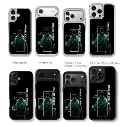 Attack on Titan Levi Cape Chris Brown Phone Case Black Electroplated Silver For Iphone 11 To 17