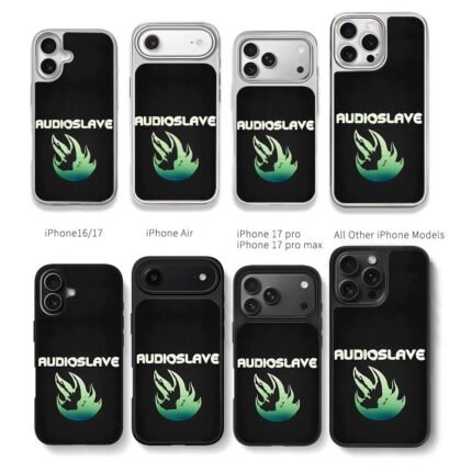 Audioslave green flame logo Chris Brown Phone Case Black Electroplated Silver For Iphone 11 To 17