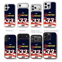 Austin Cindric 33 Pirtek Ford Chris Brown Phone Case Black Electroplated Silver For Iphone 11 To 17