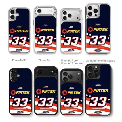 Austin Cindric 33 Pirtek Ford Chris Brown Phone Case Black Electroplated Silver For Iphone 11 To 17