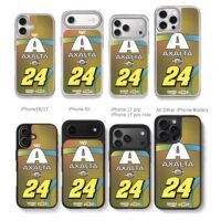 Axalta 24 Chevy NASCAR racing Chris Brown Phone Case Black Electroplated Silver For Iphone 11 To 17
