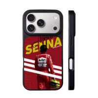 Ayrton Senna F1 racer helmet iPhone 17 Pro Max Black Case