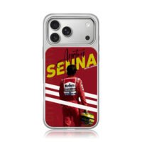 Ayrton Senna F1 racer helmet iPhone 17 Pro Max Electroplated Silver Case1