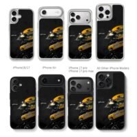 Ayrton Senna F1 racing helmet Chris Brown Phone Case Black Electroplated Silver For Iphone 11 To 17