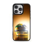 Ayrton Senna F1 racing helmet iPhone 16 Pro Max Black Case