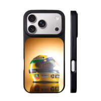Ayrton Senna F1 racing helmet iPhone 17 Pro Max Black Case