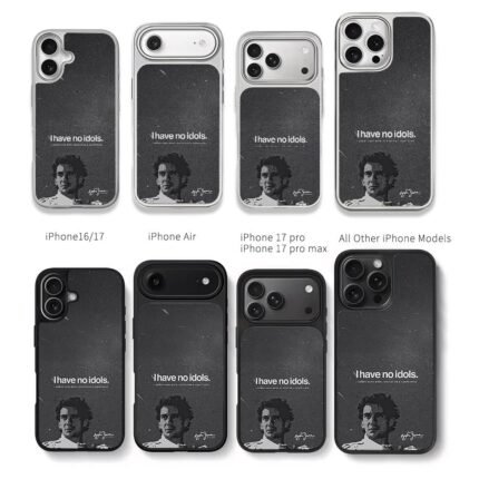 Ayrton Senna I have no idols Chris Brown Phone Case Black Electroplated Silver For Iphone 11 To 17
