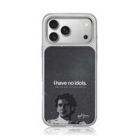 Ayrton Senna I have no idols iPhone 17 Pro Max Electroplated Silver Case1