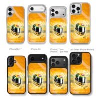 Ayrton Senna Marlboro helmet Chris Brown Phone Case Black Electroplated Silver For Iphone 11 To 17