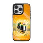 Ayrton Senna Marlboro helmet iPhone 16 Pro Max Black Case