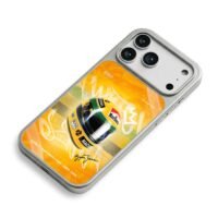 Ayrton Senna Marlboro helmet iPhone 17 Pro Max Electroplated Silver Case2