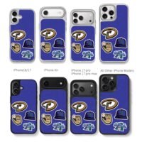 AZ Dbacks 2001 baseball champs Chris Brown Phone Case Black Electroplated Silver For Iphone 11 To 17