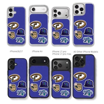 AZ Dbacks 2001 baseball champs Chris Brown Phone Case Black Electroplated Silver For Iphone 11 To 17