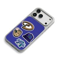 AZ Dbacks 2001 baseball champs iPhone 17 Pro Max Electroplated Silver Case2