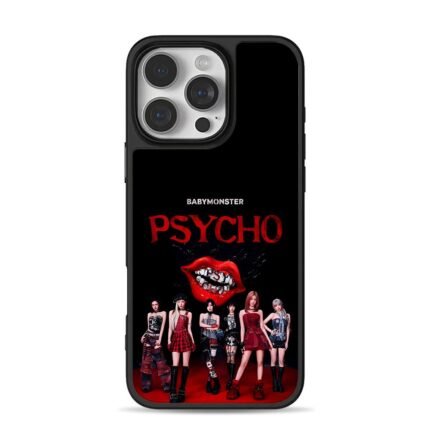 Babymonster PSYCHO girls lips iPhone 16 Pro Max Black Case