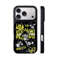 Bachira Blue Lock football art iPhone 17 Pro Max Black Case