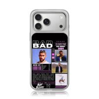 Bad Bunny 2024 photo collage iPhone 17 Pro Max Electroplated Silver Case1
