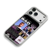 Bad Bunny 2024 photo collage iPhone 17 Pro Max Electroplated Silver Case2