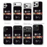 Bad Bunny album art autograph Chris Brown Phone Case Black Electroplated Silver For Iphone 11 To 17