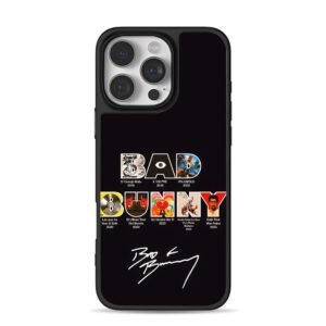 Bad Bunny album art autograph iPhone 16 Pro Max Black Case