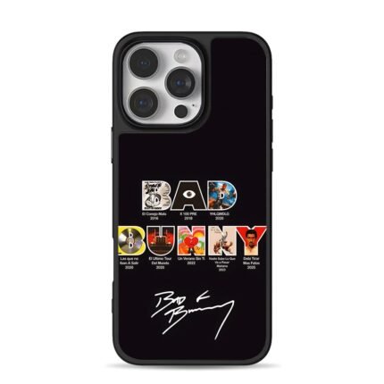 Bad Bunny album art autograph iPhone 16 Pro Max Black Case
