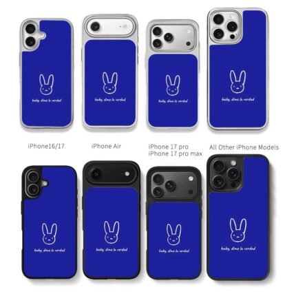 Bad Bunny baby dime la verdad Chris Brown Phone Case Black Electroplated Silver For Iphone 11 To 17