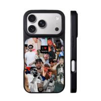 Bad Bunny Benito photo collage iPhone 17 Pro Max Black Case