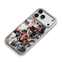 Bad Bunny Benito photo collage iPhone 17 Pro Max Electroplated Silver Case2