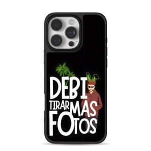 Bad Bunny cartoon palm text iPhone 16 Pro Max Black Case