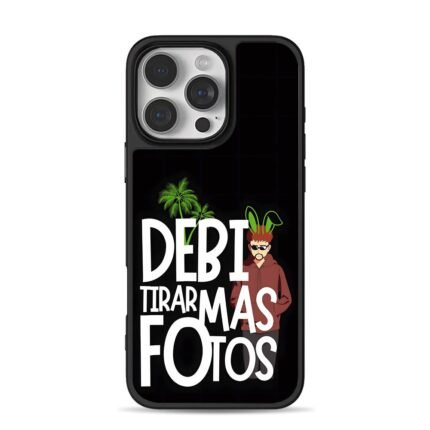 Bad Bunny cartoon palm text iPhone 16 Pro Max Black Case