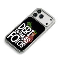 Bad Bunny cartoon palm text iPhone 17 Pro Max Electroplated Silver Case2