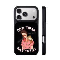Bad Bunny cartoon with lizard iPhone 17 Pro Max Black Case