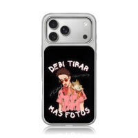 Bad Bunny cartoon with lizard iPhone 17 Pro Max Electroplated Silver Case1