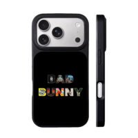 BAD BUNNY collage letter art iPhone 17 Pro Max Black Case