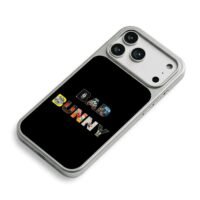 BAD BUNNY collage letter art iPhone 17 Pro Max Electroplated Silver Case2