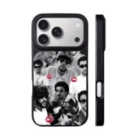 Bad Bunny collage red lips iPhone 17 Pro Max Black Case