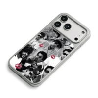 Bad Bunny collage red lips iPhone 17 Pro Max Electroplated Silver Case2