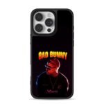 Bad Bunny flame text X100pre iPhone 16 Pro Max Black Case