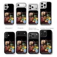 Bad Bunny frog collage art Chris Brown Phone Case Black Electroplated Silver For Iphone 11 To 17
