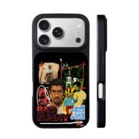 Bad Bunny frog collage art iPhone 17 Pro Max Black Case