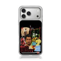 Bad Bunny frog collage art iPhone 17 Pro Max Electroplated Silver Case1