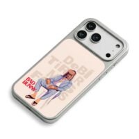 Bad Bunny in suit and ushanka iPhone 17 Pro Max Electroplated Silver Case2